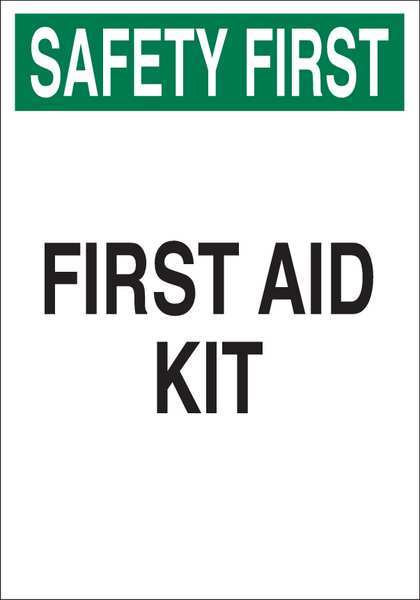 First Aid Sign, 14x10, English