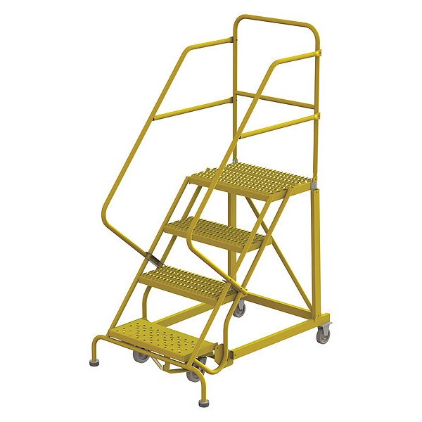 Rolling Ladder, Steel, Safety Angle, 4-Step