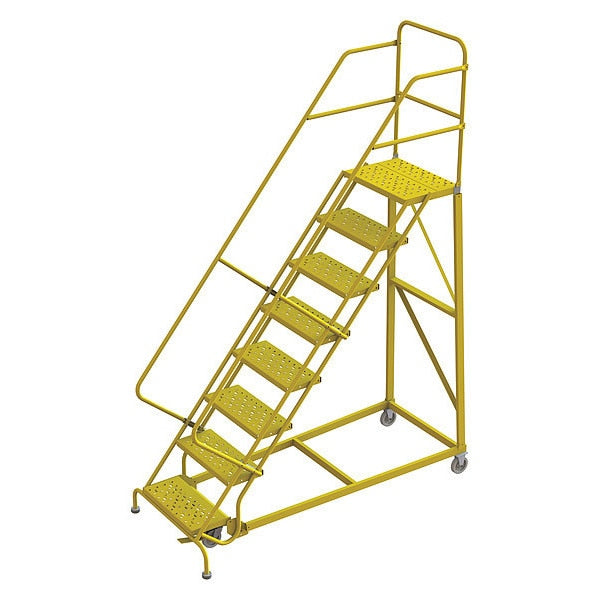 Rolling Ladder, Steel, Safety Angle, 8-Step