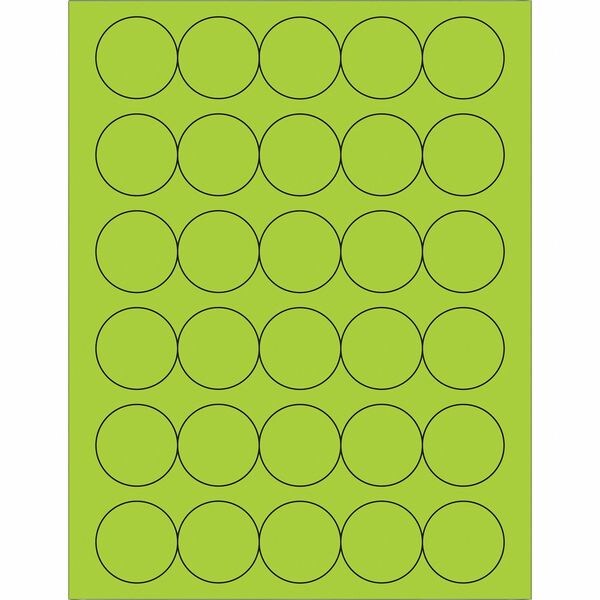 Tape Logic® Fluorescent Circle Laser Labels, 1 1/2