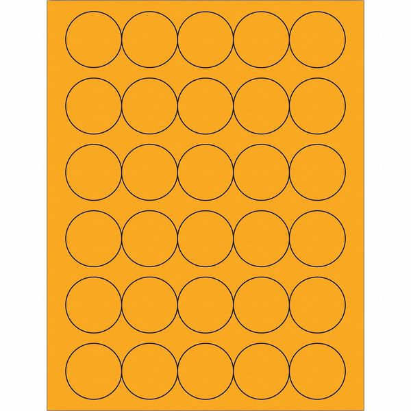Tape Logic® Fluorescent Circle Laser Labels, 1 1/2