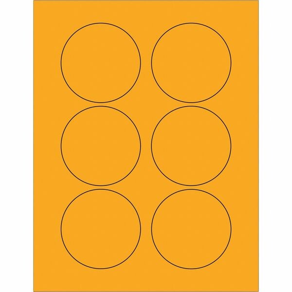 Tape Logic® Fluorescent Circle Laser Labels, 3