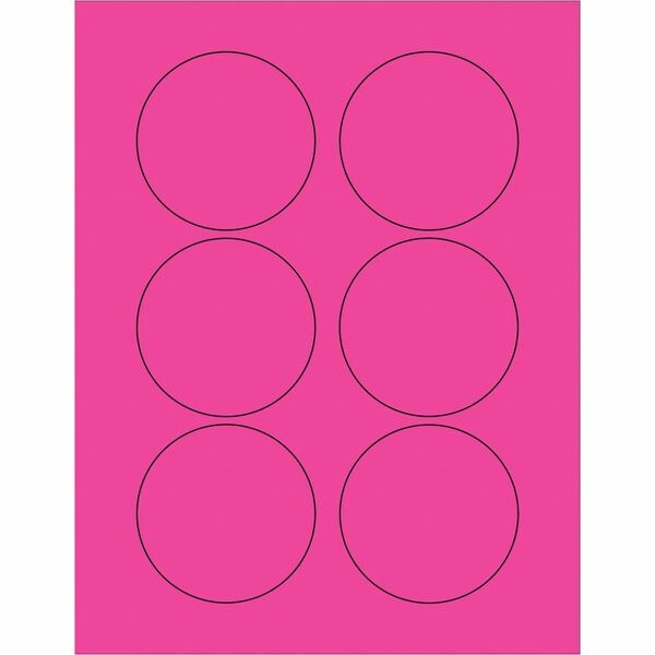Tape Logic® Fluorescent Circle Laser Labels, 3