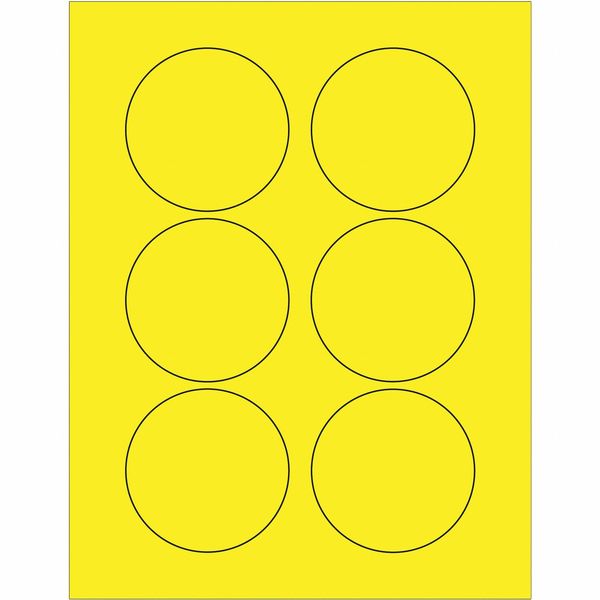 Tape Logic® Fluorescent Circle Laser Labels, 3