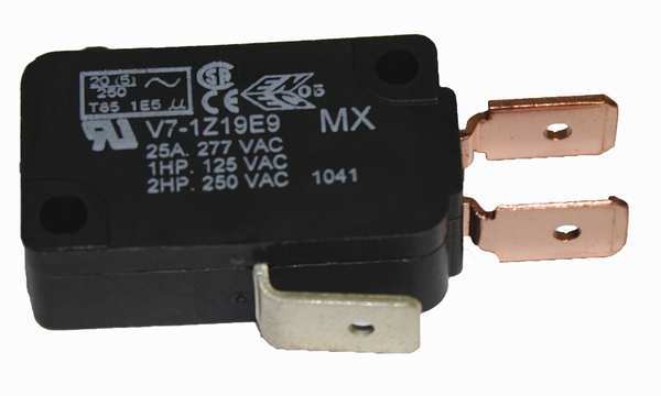 Miniature Snap Action Switch, Pin, Plunger Actuator, SPDT, 25A @ 240V AC Contact Rating