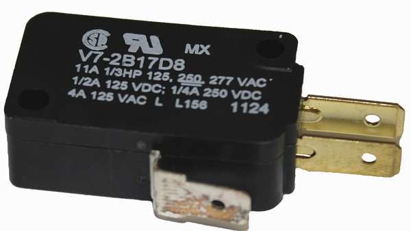 Miniature Snap Action Switch, Pin, Plunger Actuator, SPDT, 3A @ 240V AC Contact Rating