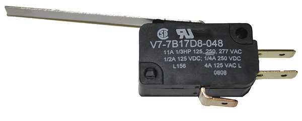 Miniature Snap Action Switch, Lever, Long Actuator, SPDT, 3A @ 240V AC Contact Rating