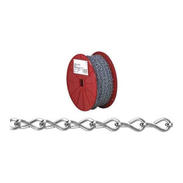 #12 Single Steel Jack Chain, Zinc Plated, 200' per Reel