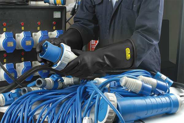 Electrical Gloves, Class 00, Black, Sz 8, PR