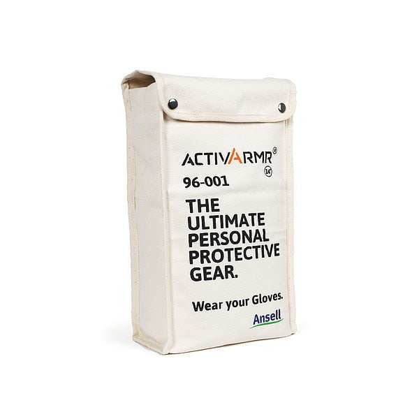 Hyflex Glove Bag, 16In, White, Canvas, Belt Clip