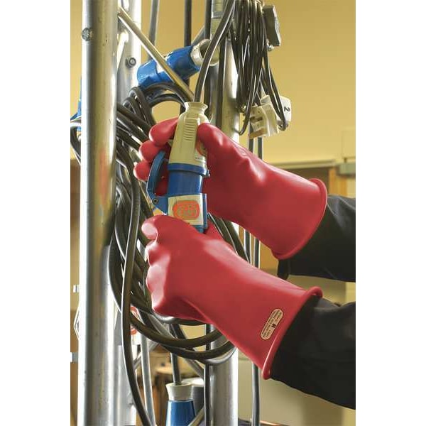Electrical Gloves, Class 00, Red, Sz 8, PR