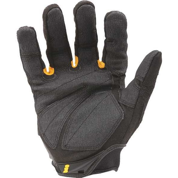 Mechanics Gloves, XL, Black, Single Layer Seamless with Sewn Duraclad(TM) Patches