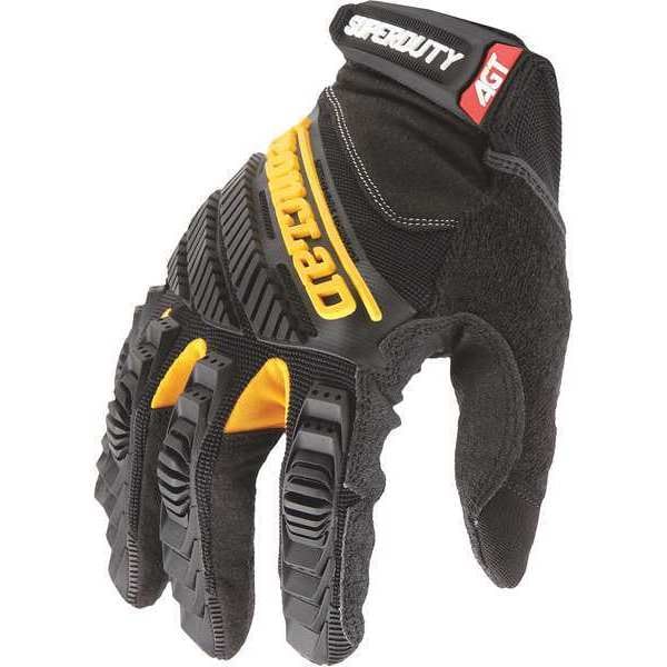 Mechanics Gloves, XL, Black, Single Layer Seamless with Sewn Duraclad(TM) Patches