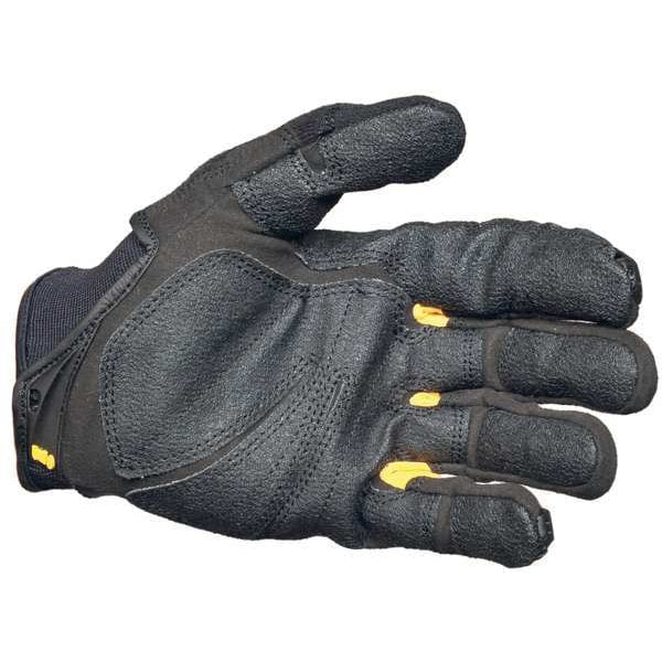 Mechanics Gloves, XL, Black, Single Layer Seamless with Sewn Duraclad(TM) Patches