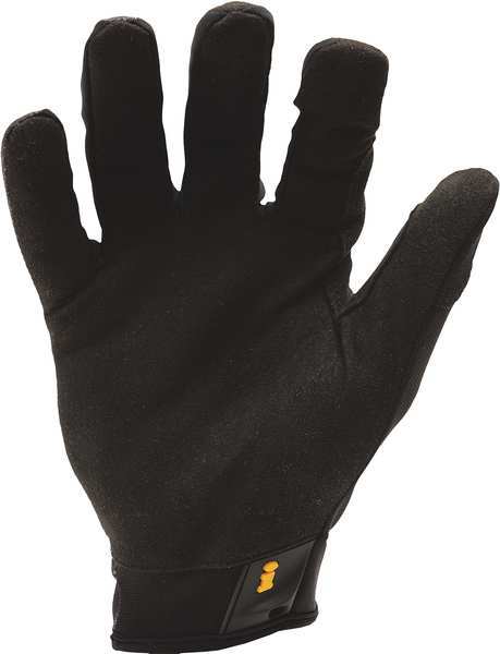 Mechanics Gloves, S, Black, Single Layer and Seamless, Ribbed Stretch Nylon