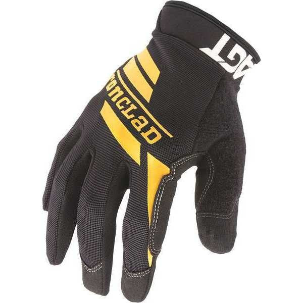 Mechanics Gloves, S, Black, Single Layer and Seamless, Ribbed Stretch Nylon