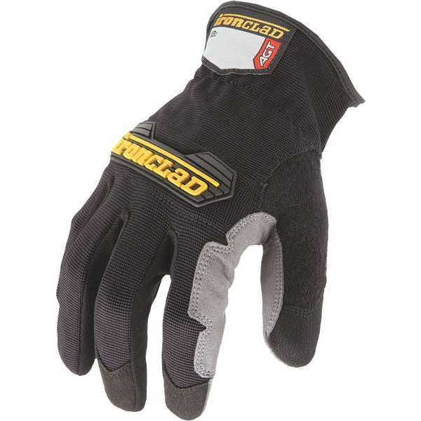 Mechanics Gloves, L, Black, Single Layer and Seamless, Ribbed Stretch Nylon