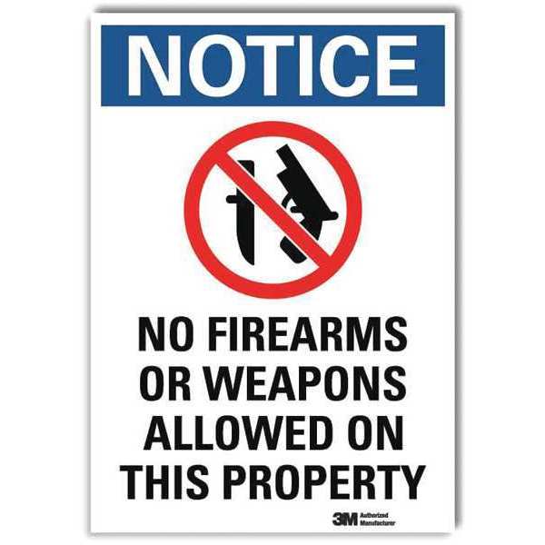 Notice Sign, 14 in H, 10 in W, Reflective Sheeting, Vertical Rectangle, English, U1-1015-RD_10X14