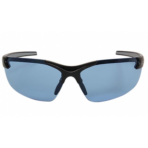 Safety Glasses, Wraparound Light Blue Polycarbonate Lens, Scratch-Resistant