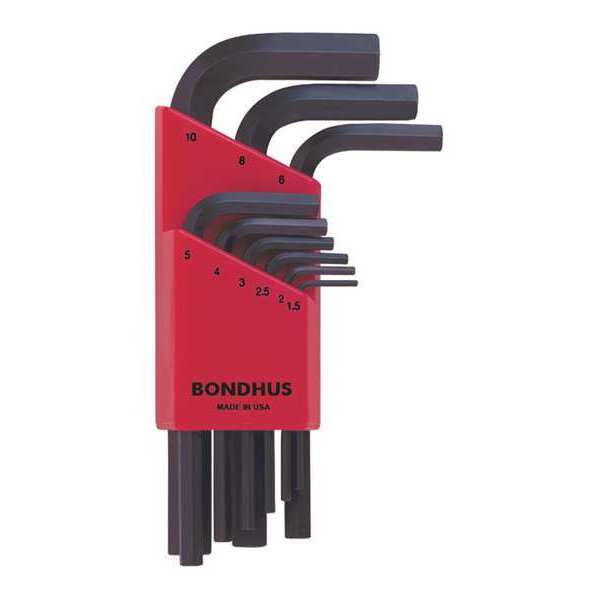 9 Piece Metric L-Shape Hex Key Set, 12299