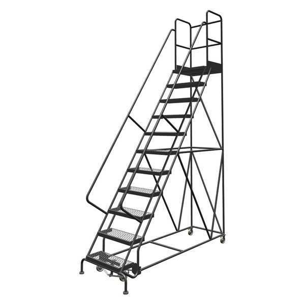 146 in H Steel Rolling Ladder, 11 Steps