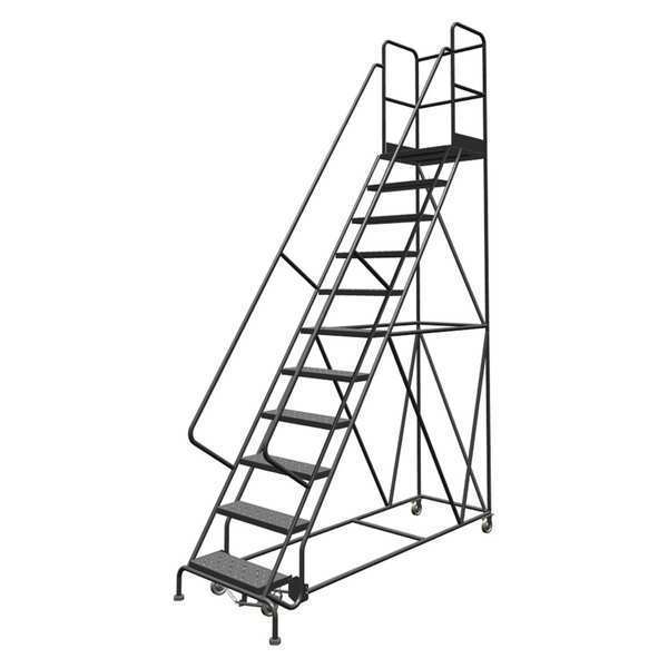 146 in H Steel Rolling Ladder, 11 Steps