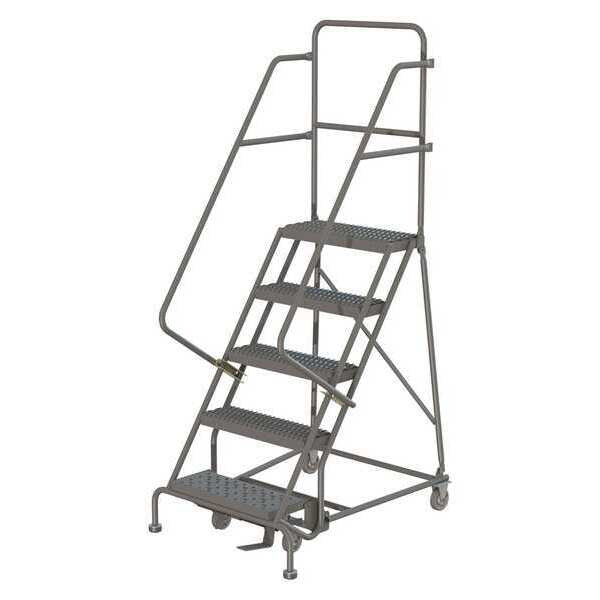 86 in H Steel Rolling Ladder, 5 Steps
