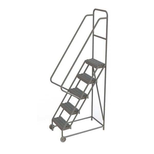 86 in H Steel Tilt and Roll Ladder, 5 Steps