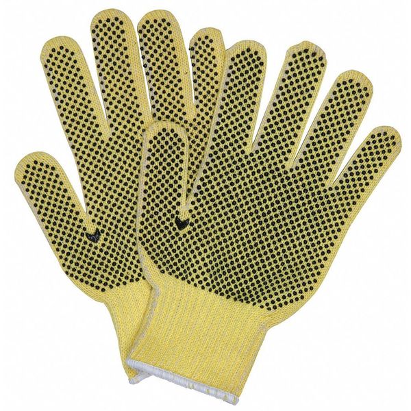 Cut Resistant Coated Gloves, A2 Cut Level, PVC, L, 12PK