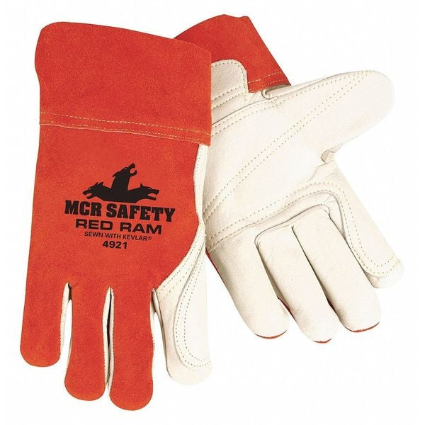 MIG/TIG Welding Gloves, Cowhide Palm, 2XL, 12PK