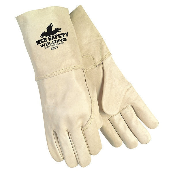 MIG/TIG Welding Gloves, Cowhide Palm, M, 12PK