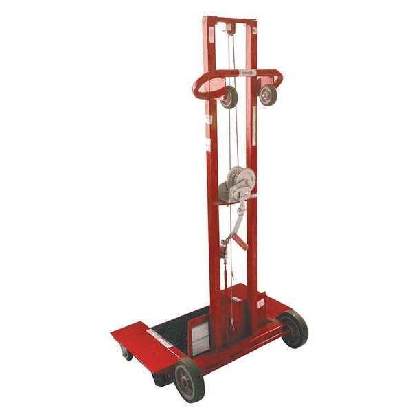 Manual Platform Lift Truck, Manual, 500 lb Load Capacity, Hand Winch Lift Control