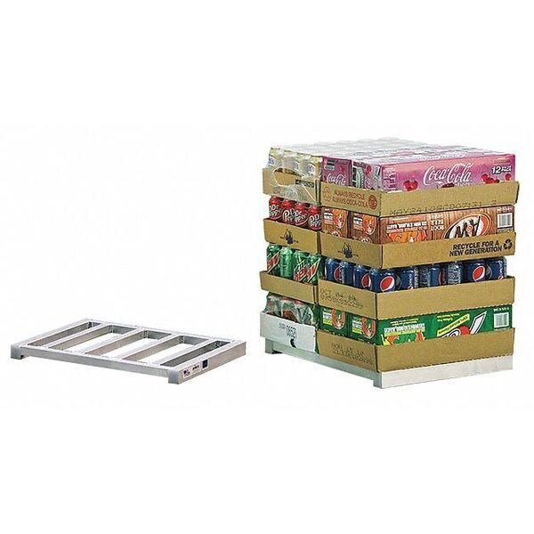 Mini Hand Truck Pallet, Silver, Two-Way