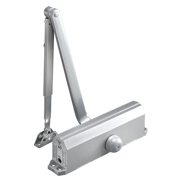 Automatic/Manual Hydraulic Norton 1600 Door Closer Heavy Duty Interior and Exterior, Silver