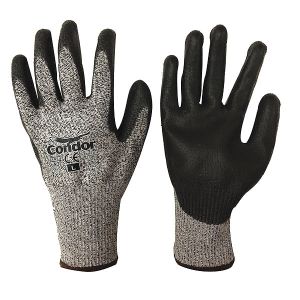 Cut Resistant Coated Gloves, A3 Cut Level, Polyurethane, M, 1 PR