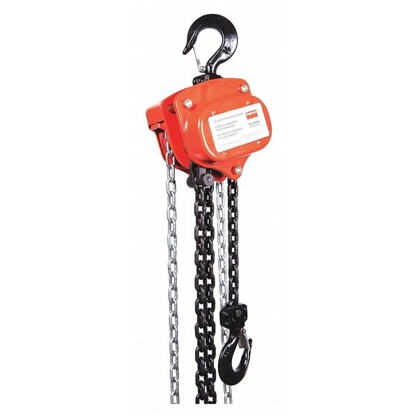 Manual Chain Hoist, 2000 lb., Lift 20 ft.