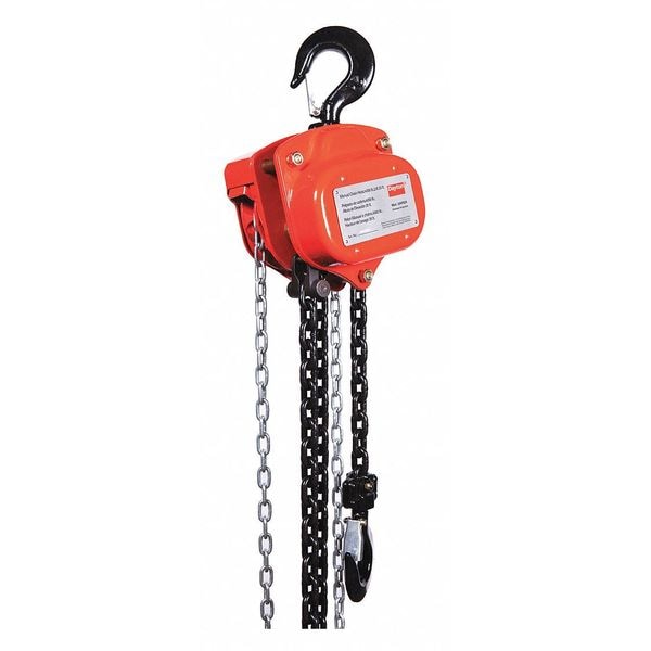 Manual Chain Hoist, 4000 lb., Lift 20 ft.