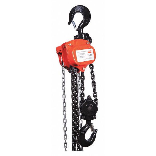 Manual Chain Hoist, 6000 lb., Lift 15 ft.