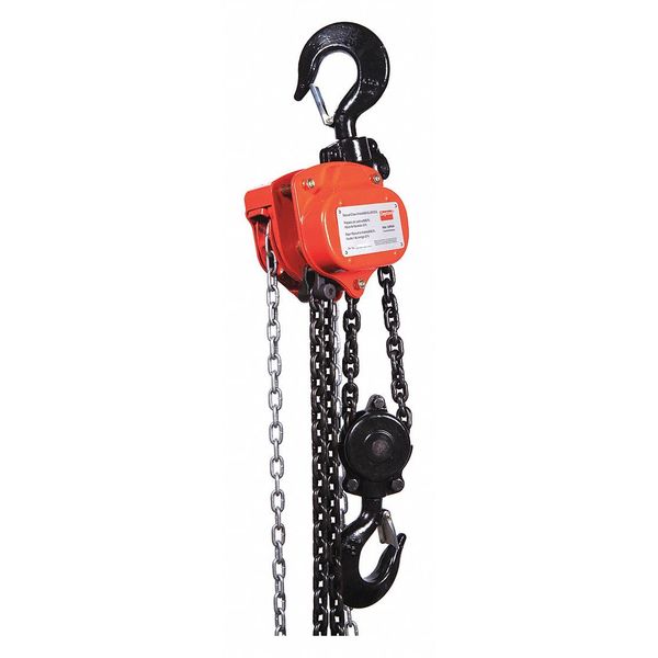 Manual Chain Hoist, 6000 lb., Lift 20 ft.