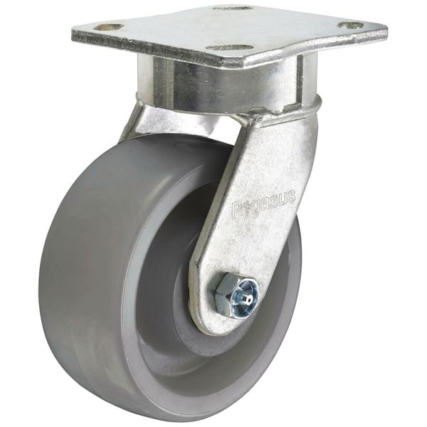 Swivel Plate Caster, Nylon, 8 in., 2000 lb.