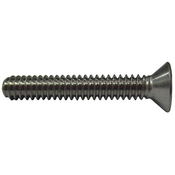 #10-32 x 1-1/2 in Phillips Flat Machine Screw, Plain 18-8 Stainless Steel, 100 PK