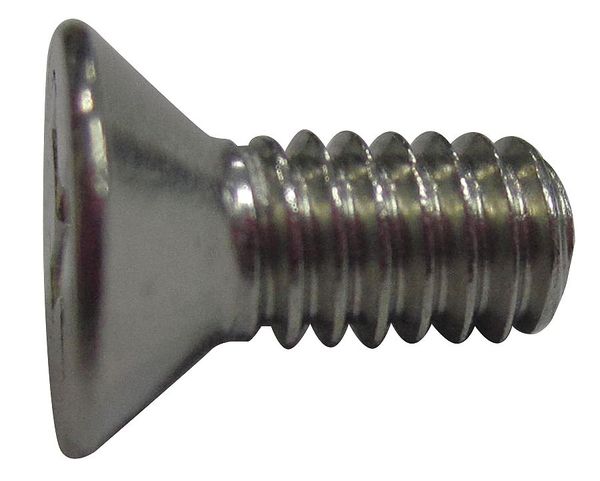 #10-32 x 1/2 in Phillips Flat Machine Screw, Plain 18-8 Stainless Steel, 100 PK
