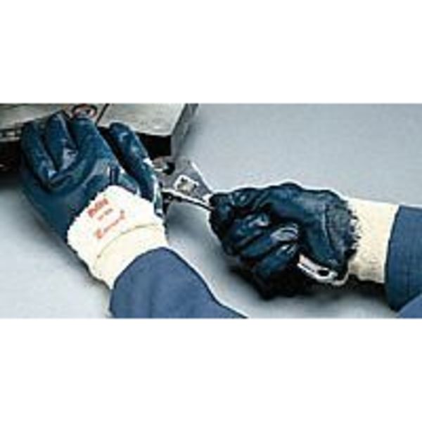 Nitrile Coated Gloves, 3/4 Dip Coverage, Blue, XL, PR