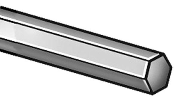 Hex Rod, Steel, 1018, 1 1/4 In Hex x 1 Ft