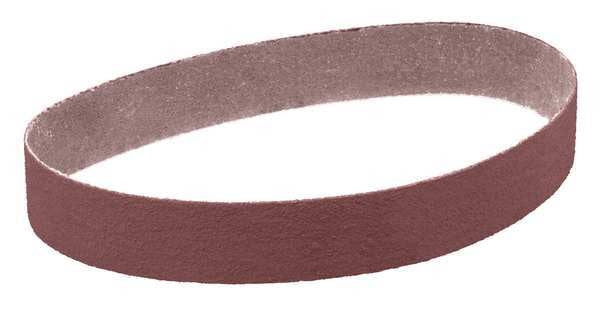 Sanding Belt, Coated, 2 in W, 132 in L, 240 Grit, Very Fine, Aluminum Oxide, 341D, Brown