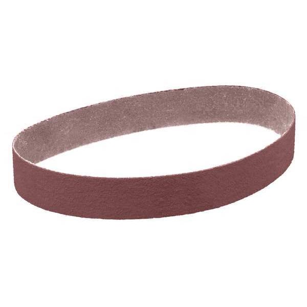 Sanding Belt, Coated, 2 1/2 in W, 60 in L, 120 Grit, Fine, Aluminum Oxide, 341D, Brown