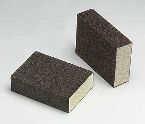 SandingSponge, F, 4-3/4x3-3/4x1/2 In, PK250