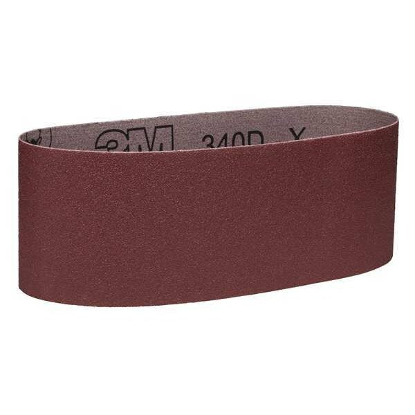 Sanding Belt, Coated, 3 in W, 21 in L, 80 Grit, Medium, Aluminum Oxide, 340D, Brown