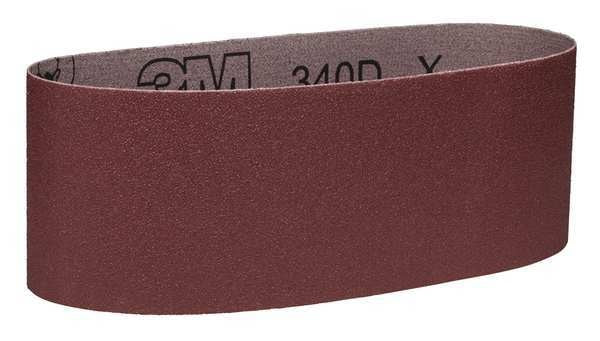 Sanding Belt, Coated, 3 in W, 18 in L, 80 Grit, Medium, Aluminum Oxide, 340D, Brown