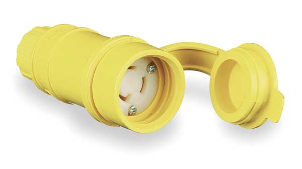 15A Locking Connector 2P 3W 125VAC L5-15R YL